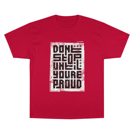 Champion-T-Shirt mit Typografie-Motiv