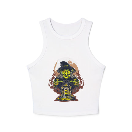 Halloween-Themen Damen Micro Rib Racer Tank Top