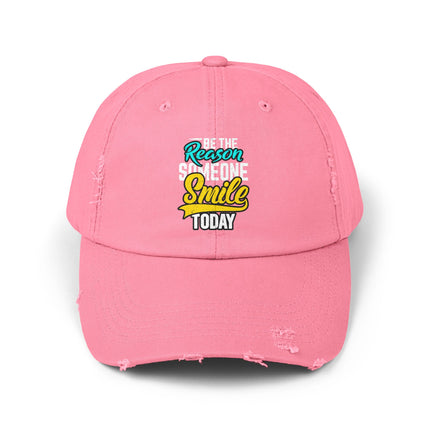 Unisex Distressed Cap mit Typografie-Motiven 