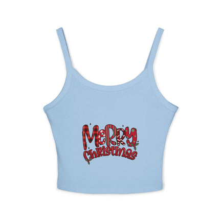 Weihnachtsmotiv Damen Spaghettiträger Tank Top 