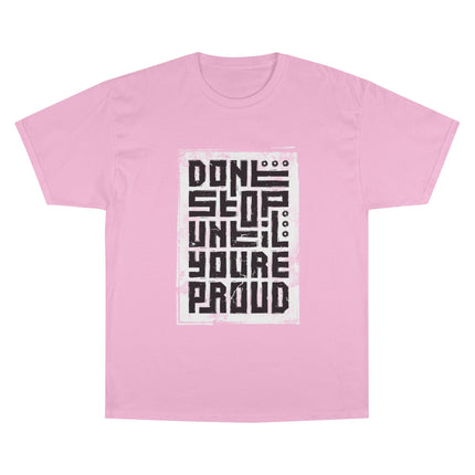 Champion-T-Shirt mit Typografie-Motiv