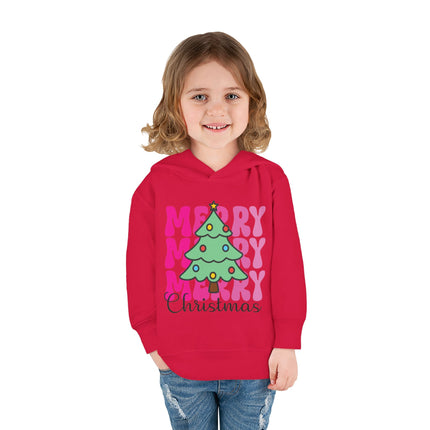 Christmas themed Toddler Pullover Fleece Hoodie