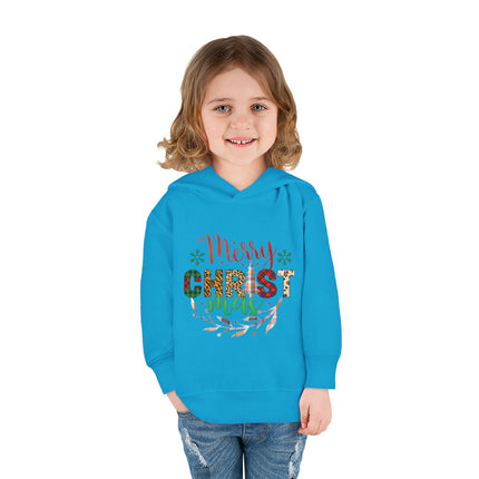 Christmas themed Toddler Pullover Fleece Hoodie