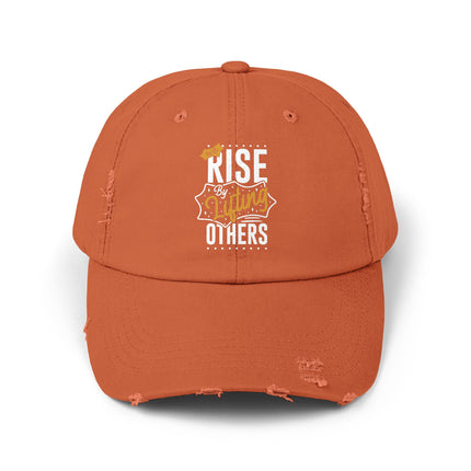 Unisex Distressed Cap mit Typografie-Motiven 