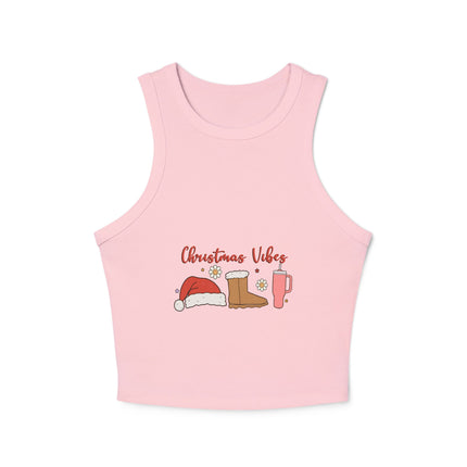 Weihnachtliches Damen Micro Rib Racer Tank Top