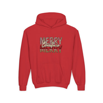 Christmas themed Youth Heavy Blend Hooded Sweatshirt