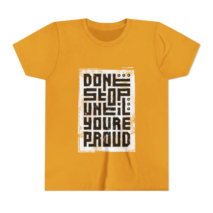 Kurzärmeliges Jugend-T-Shirt mit Typografie-Motiv