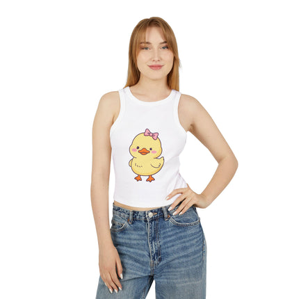 Cute Duckling Graphic designed Women's Micro Rib Racer Tank Top