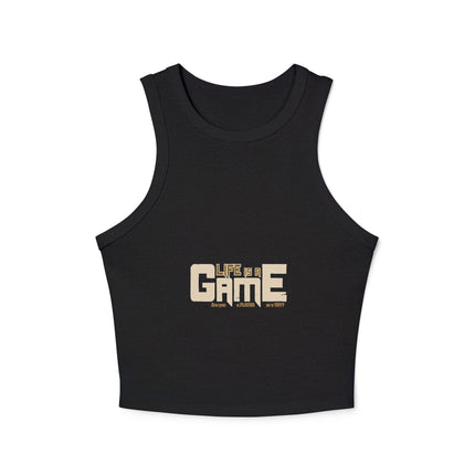 Damen Micro Rib Racer Tank Top mit Typografie-Motiven