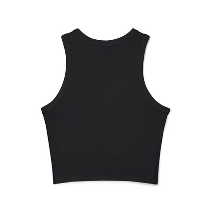 Damen Micro Rib Racer Tank Top mit Typografie-Motiven