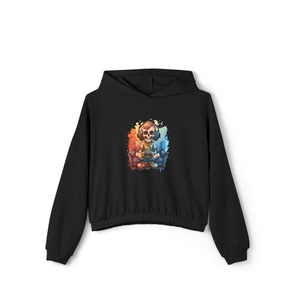 Halloween themed Women's Cinched Bottom Hoodie