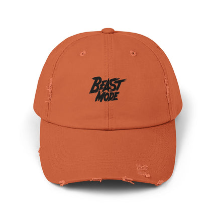 Unisex Distressed Cap mit Typografie-Motiven 