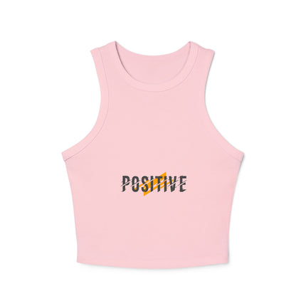 Damen Micro Rib Racer Tank Top mit Typografie-Motiven