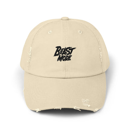 Unisex Distressed Cap mit Typografie-Motiven 