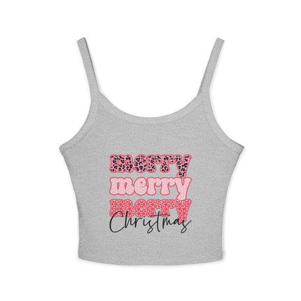 Weihnachtsmotiv Damen Spaghettiträger Tank Top 