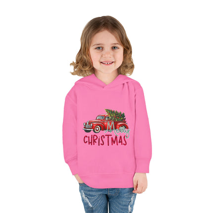 Christmas themed Toddler Pullover Fleece Hoodie