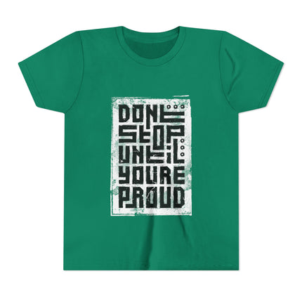 Kurzärmeliges Jugend-T-Shirt mit Typografie-Motiv