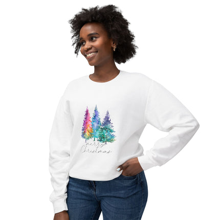 Christmas themed Unisex Lightweight Crewneck Sweatshirt