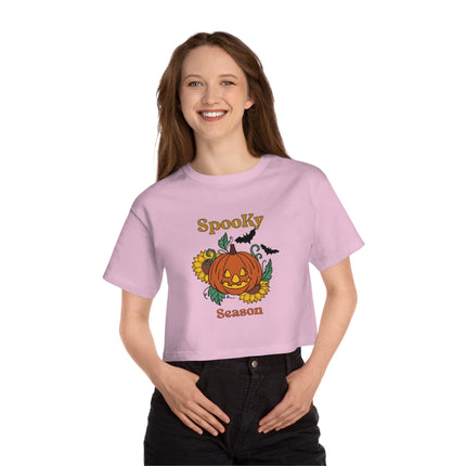 Champion Damen Heritage Cropper T-Shirt mit Halloween-Motiv