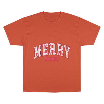 Champion-T-Shirt mit Weihnachtsmotiv