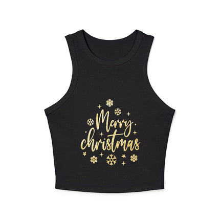 Weihnachtliches Damen Micro Rib Racer Tank Top