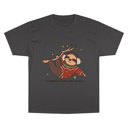 Champion-T-Shirt mit Weihnachtsmotiv