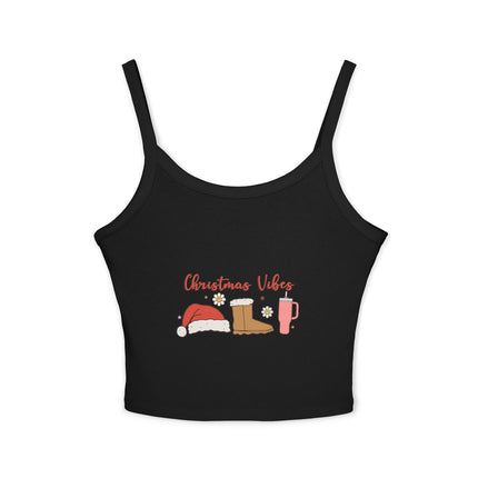 Weihnachtsmotiv Damen Spaghettiträger Tank Top 
