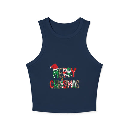 Weihnachtliches Damen Micro Rib Racer Tank Top