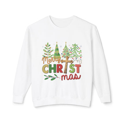 Christmas themed Unisex Lightweight Crewneck Sweatshirt