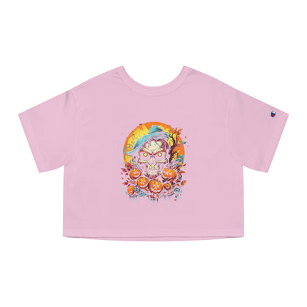 Champion Damen Heritage Cropper T-Shirt mit Halloween-Motiv