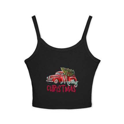 Weihnachtsmotiv Damen Spaghettiträger Tank Top 