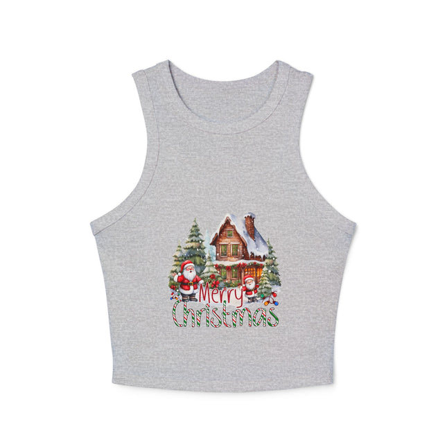 Weihnachtliches Damen Micro Rib Racer Tank Top
