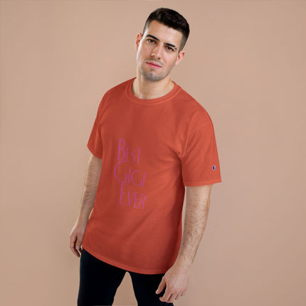 Champion-T-Shirt mit Typografie-Motiv