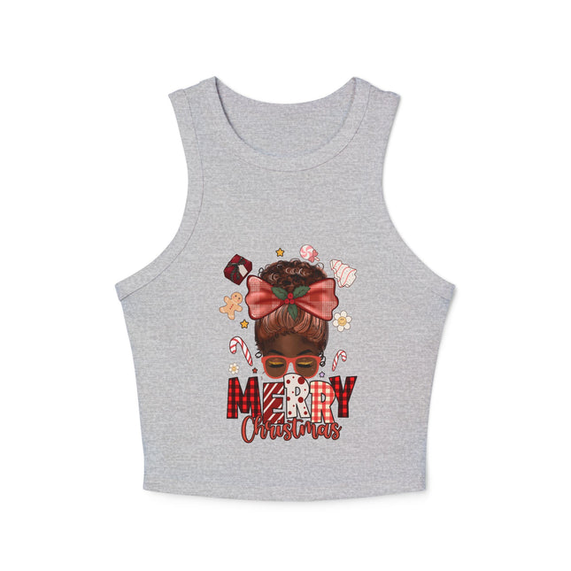 Weihnachtliches Damen Micro Rib Racer Tank Top