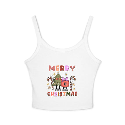 Weihnachtsmotiv Damen Spaghettiträger Tank Top 