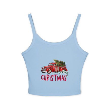 Weihnachtsmotiv Damen Spaghettiträger Tank Top 
