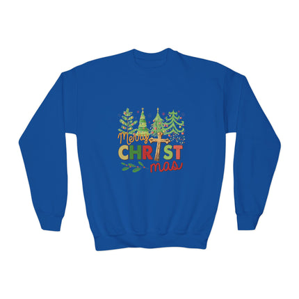 Christmas themed Youth Crewneck Sweatshirt