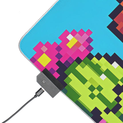 Adorable 3 Catcus smiling design themed  LED Gaming Mouse Pad