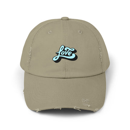Unisex Distressed Cap mit Typografie-Motiven 