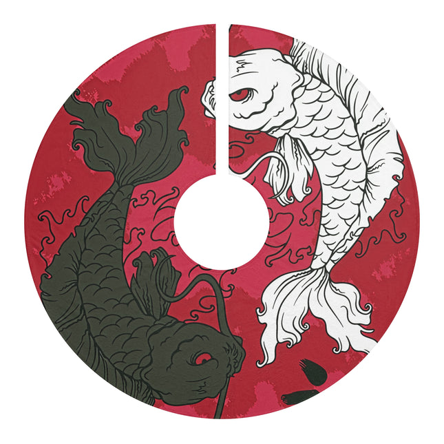 Attractive Koi Fish  design themed Christmas Tree Skirts
