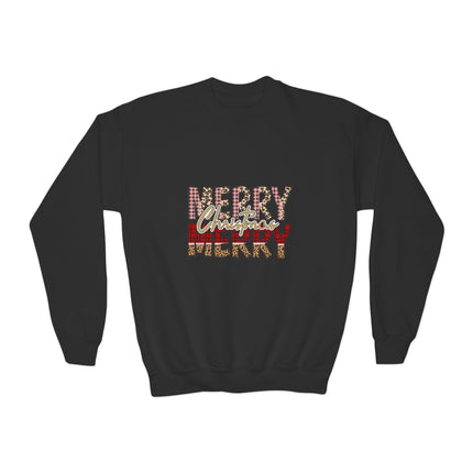 Christmas themed Youth Crewneck Sweatshirt