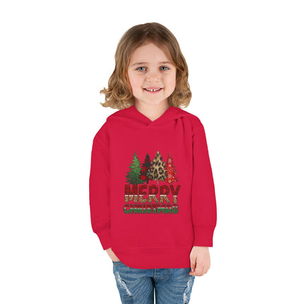 Christmas themed Toddler Pullover Fleece Hoodie