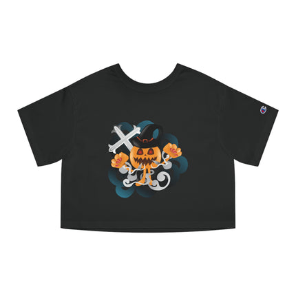 Champion Damen Heritage Cropper T-Shirt mit Halloween-Motiv
