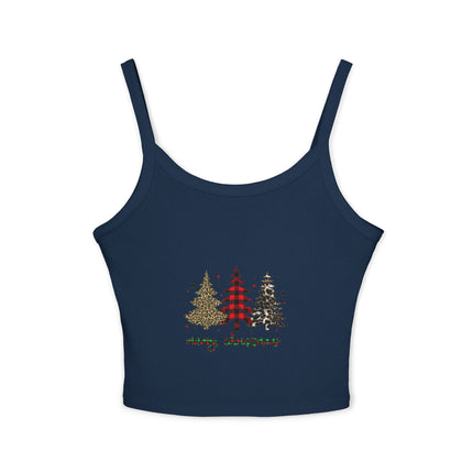Weihnachtsmotiv Damen Spaghettiträger Tank Top 
