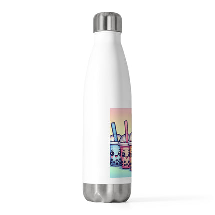 Niedliche 20oz Isolierflasche mit Boba-Tee- und Freunde-Design 