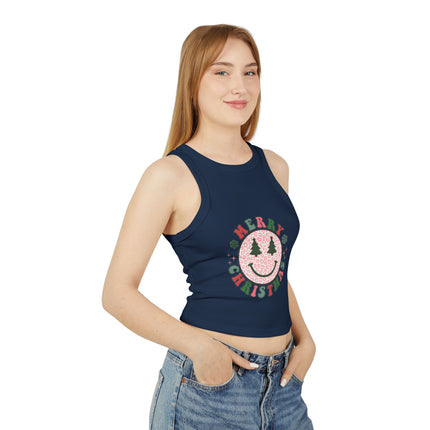 Weihnachtliches Damen Micro Rib Racer Tank Top