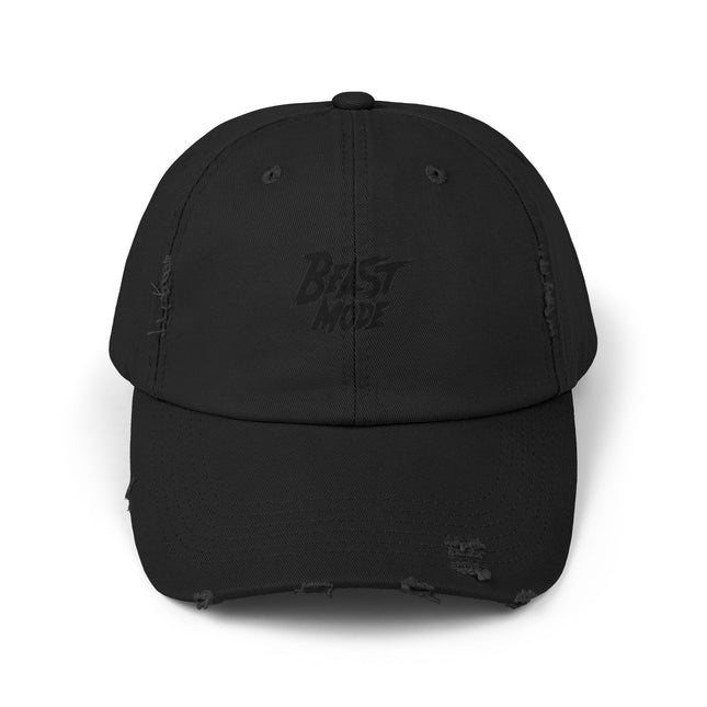 Unisex Distressed Cap mit Typografie-Motiven 