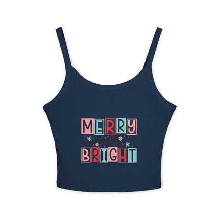 Weihnachtsmotiv Damen Spaghettiträger Tank Top 