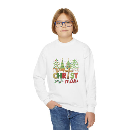 Christmas themed Youth Crewneck Sweatshirt
