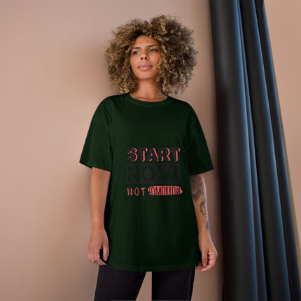 Champion-T-Shirt mit Typografie-Motiv
